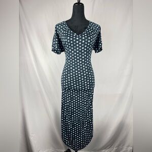 Latched Mama Navy Maxi Dress with White Star Print